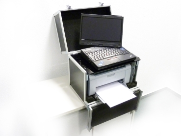 Neu: LaserProfi-2 HU   EDV-Koffer/Prüfkoffer mit HP Laserdrucker