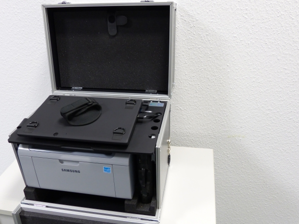 Neu: LaserProfi-2 HU   EDV-Koffer/Prüfkoffer mit HP Laserdrucker